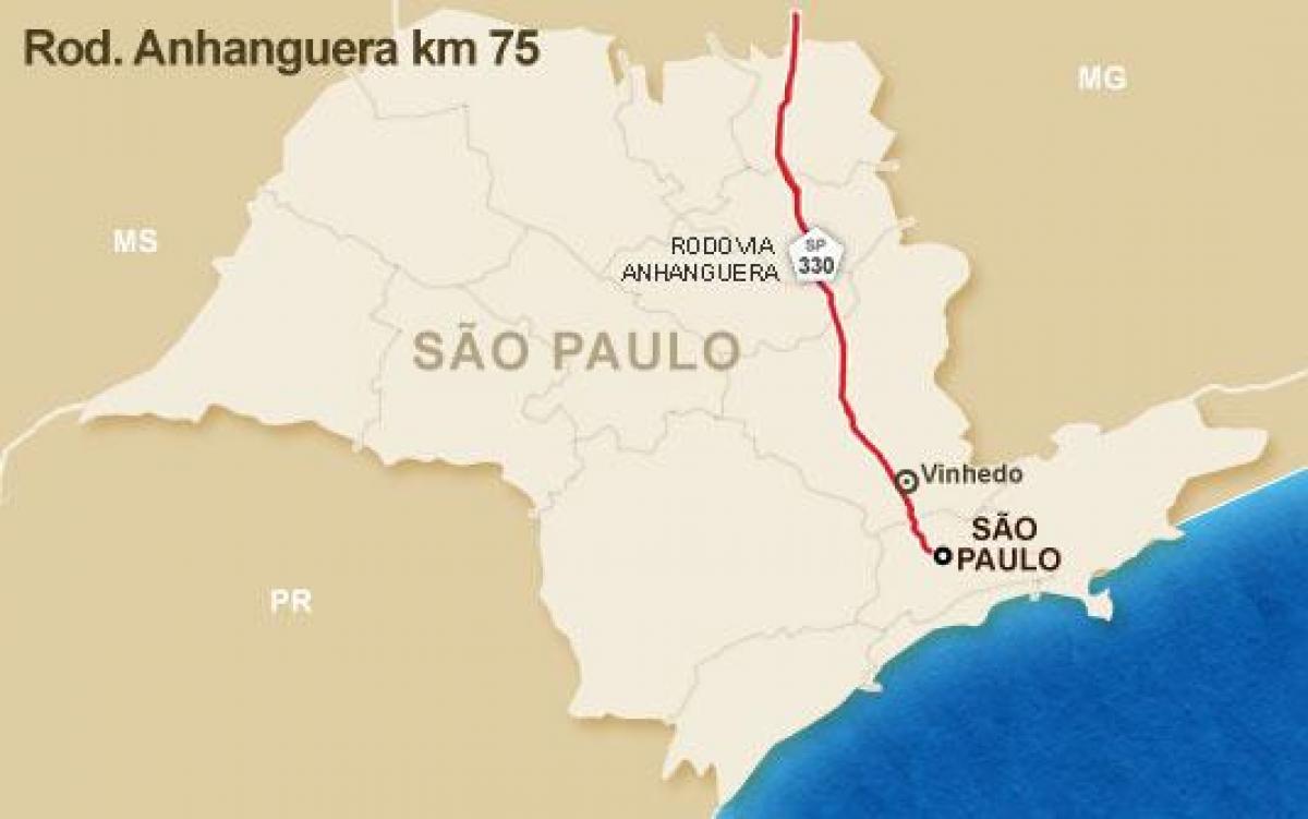 خريطة Anhanguera السريع - SP 330