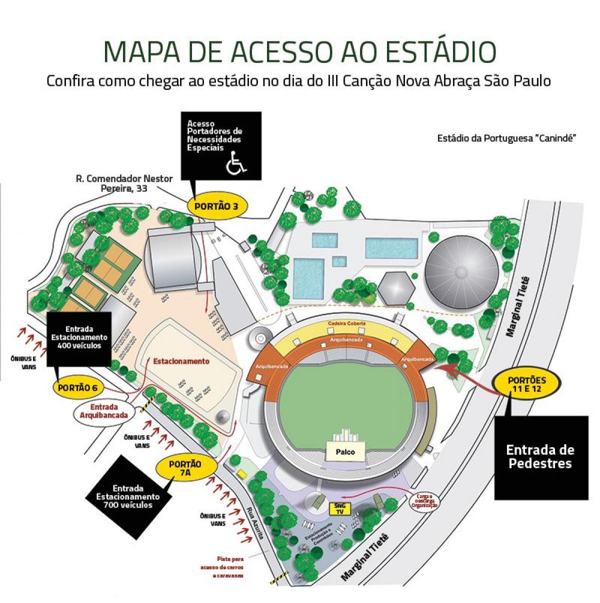 خريطة Canindé الملعب