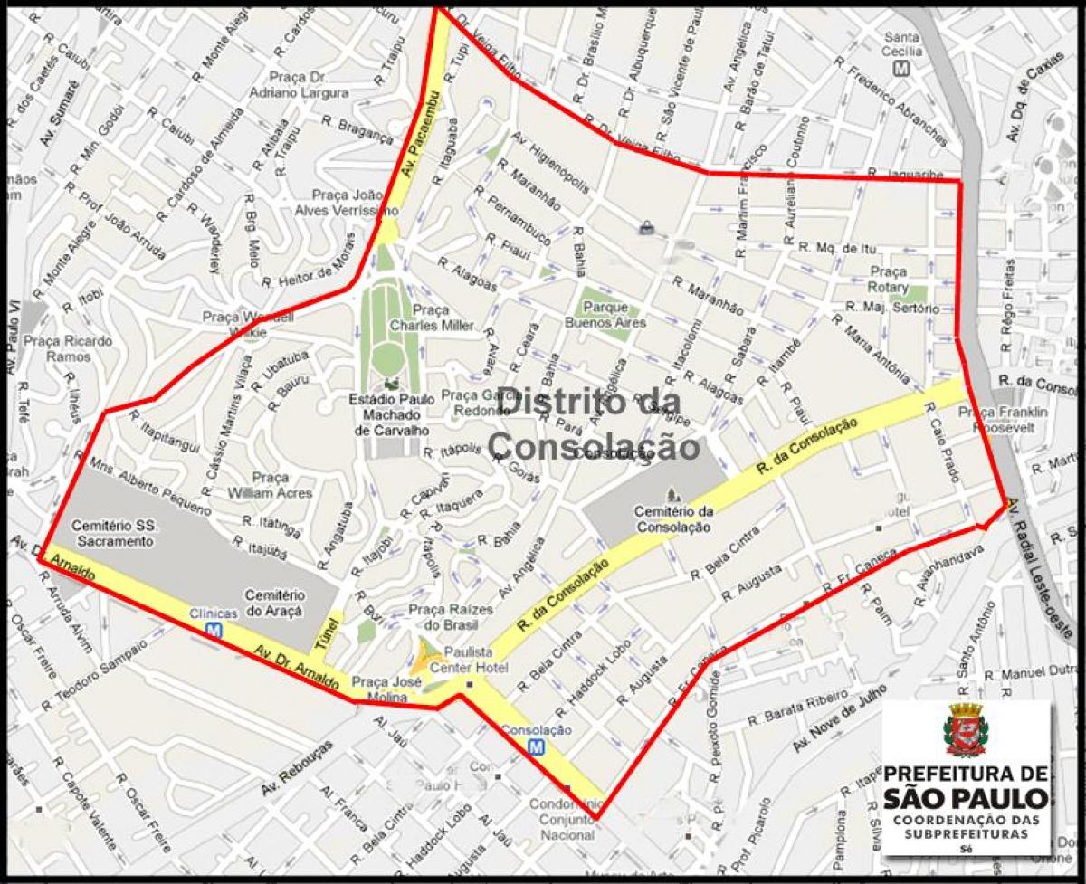 خريطة Consolação ساو باولو