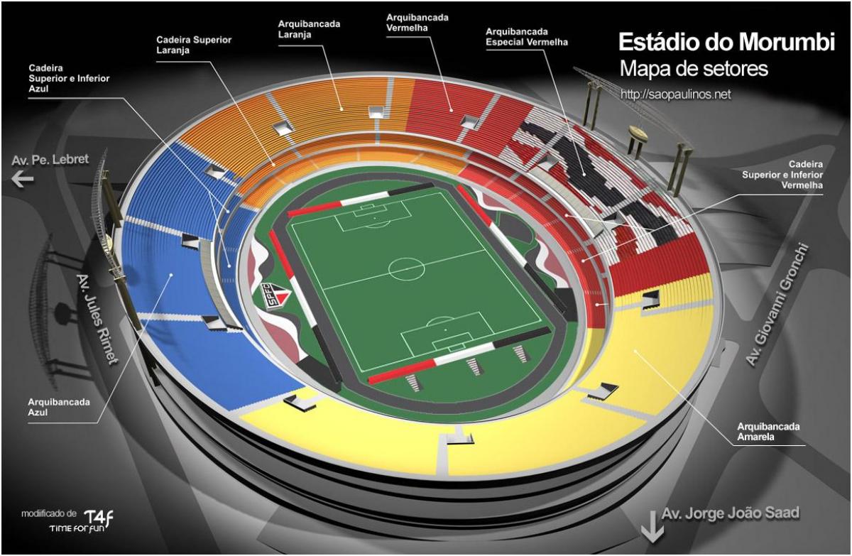 خريطة Cícero-بومبو-de-توليدو ساو باولو stadium