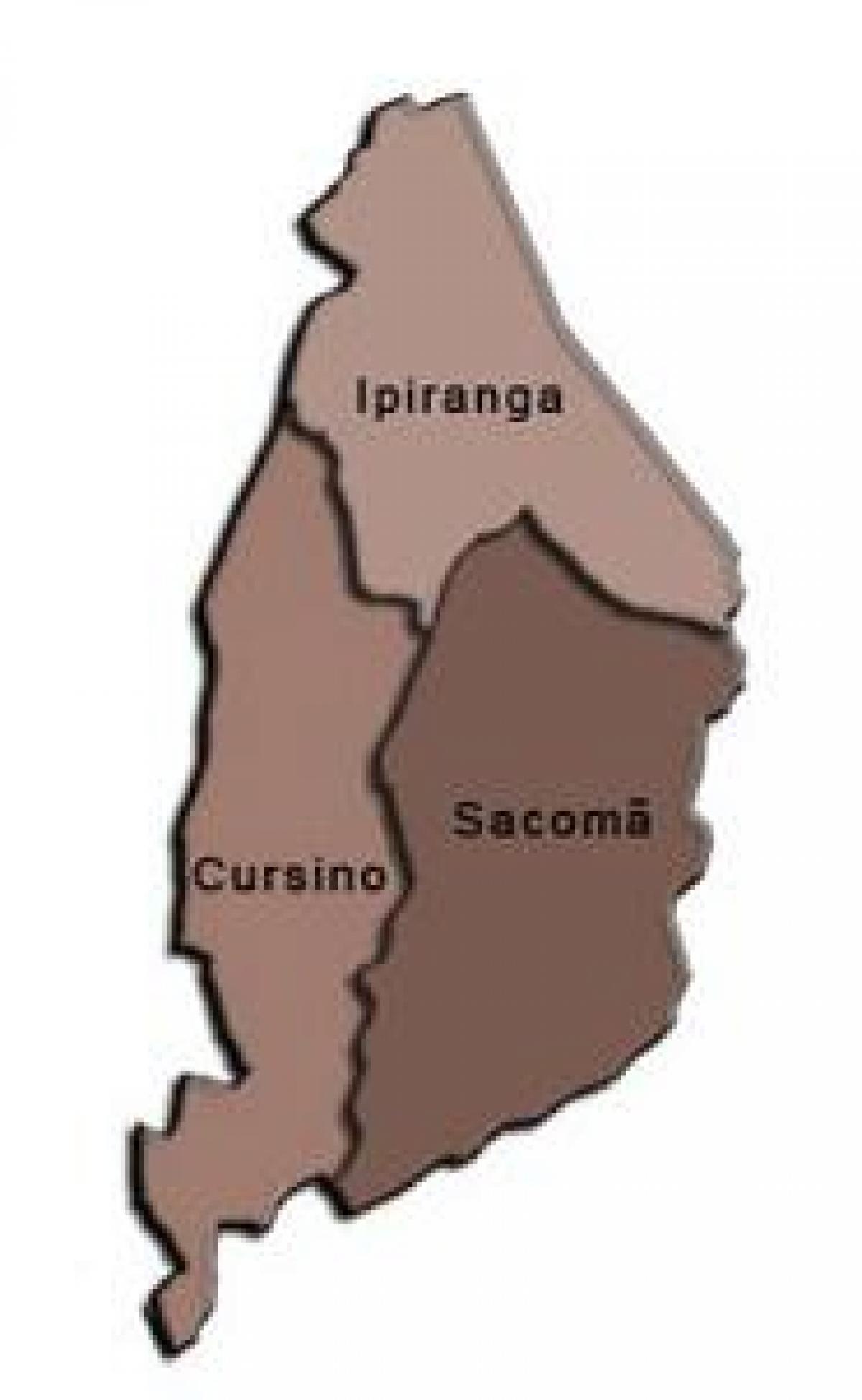 خريطة Ipiranga الفرعية.