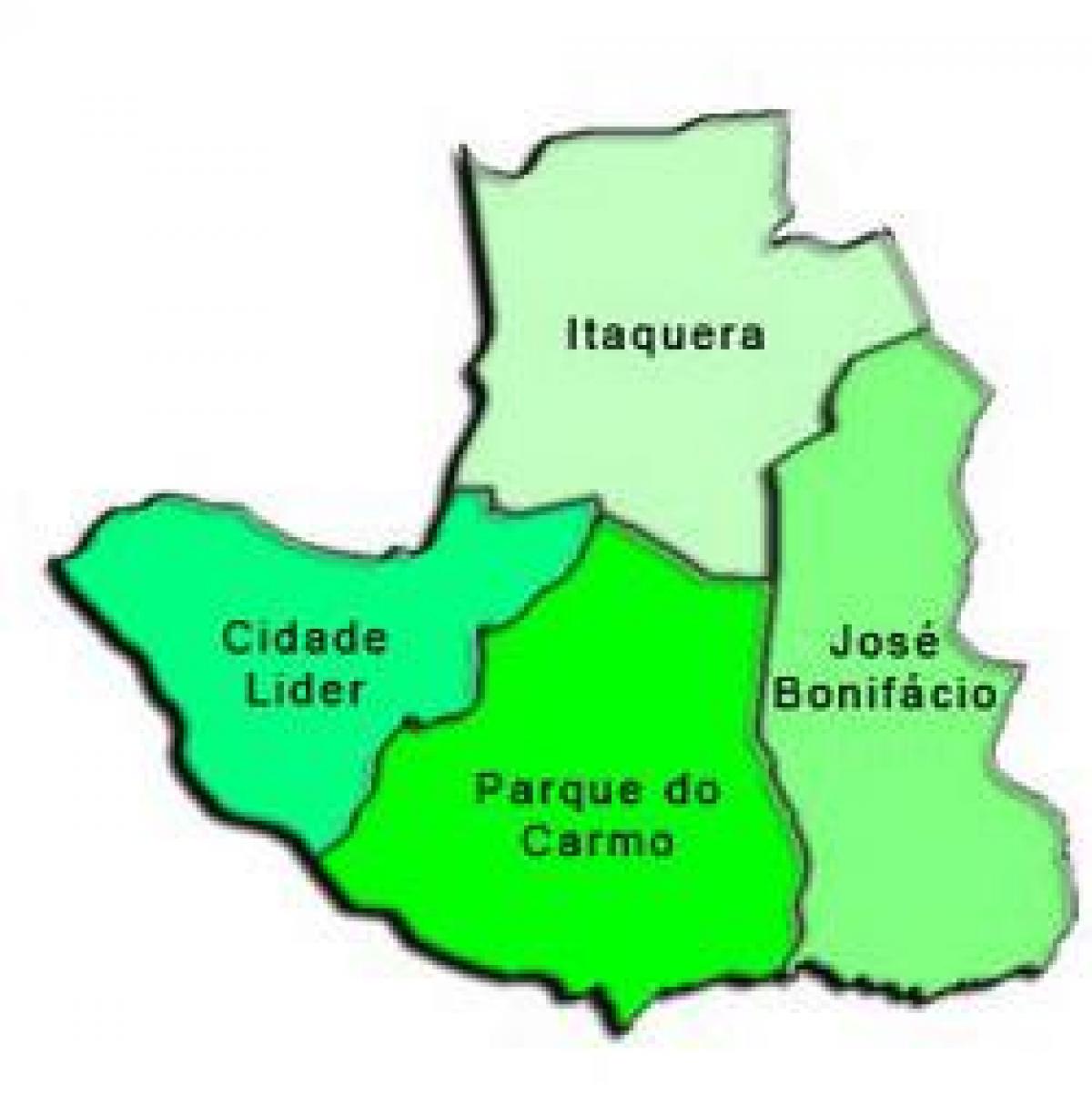 خريطة Itaquera الفرعية.