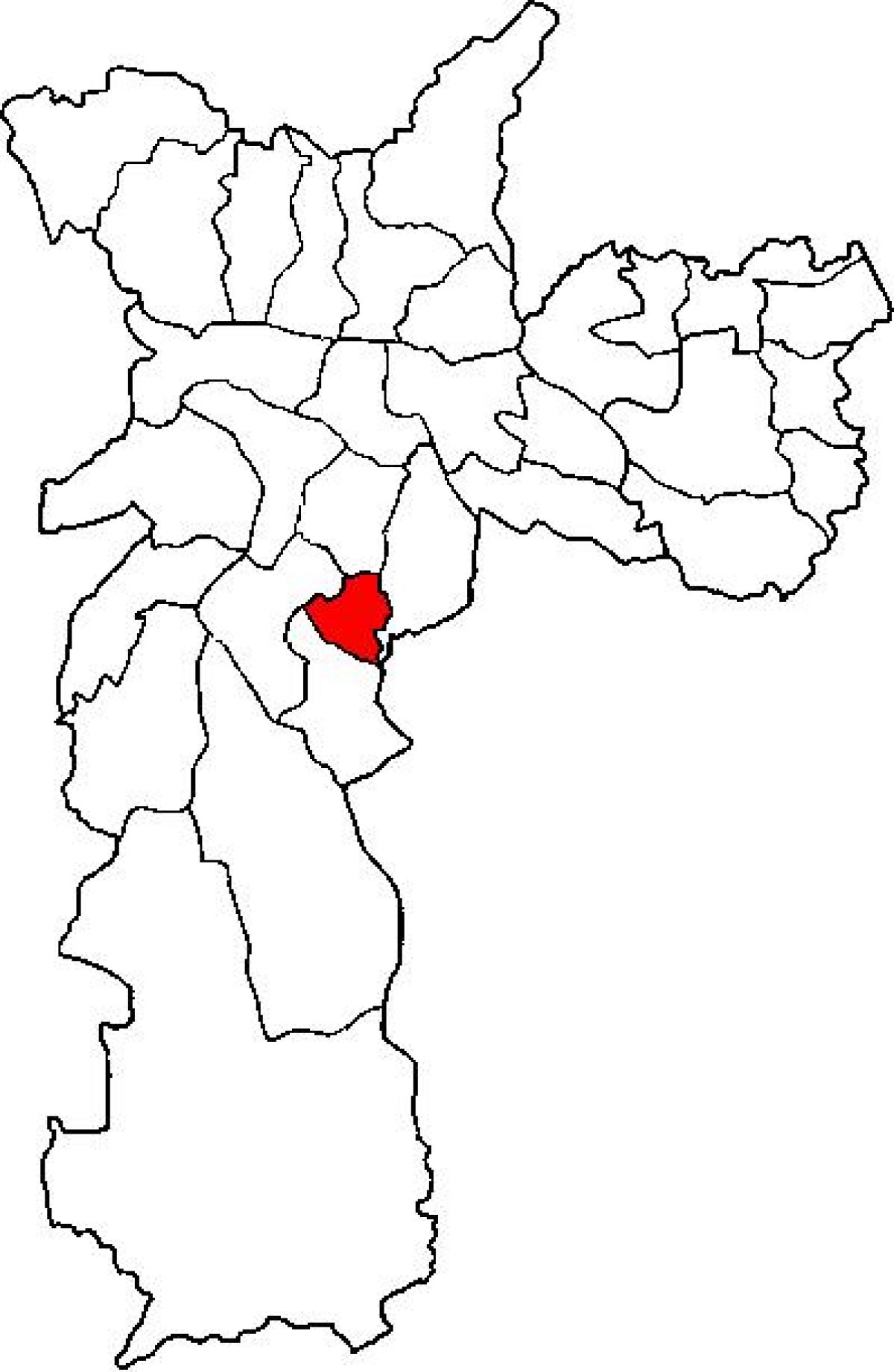 خريطة Jabaquara الفرعية في محافظة ساو باولو