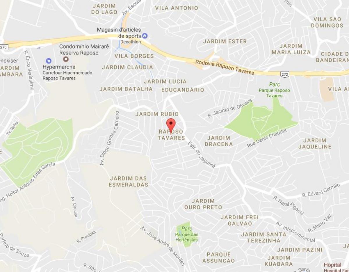 خريطة Raposo تافاريس ساو باولو