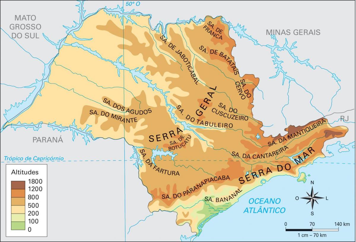 الخريطة الجغرافية ساو باولو