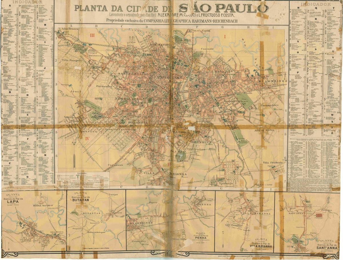 خريطة السابق ساو باولو - 1913