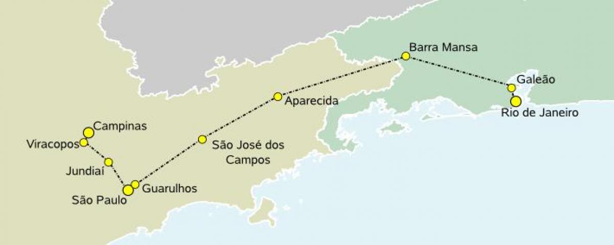 خريطة القطار فائق السرعة ساو باولو