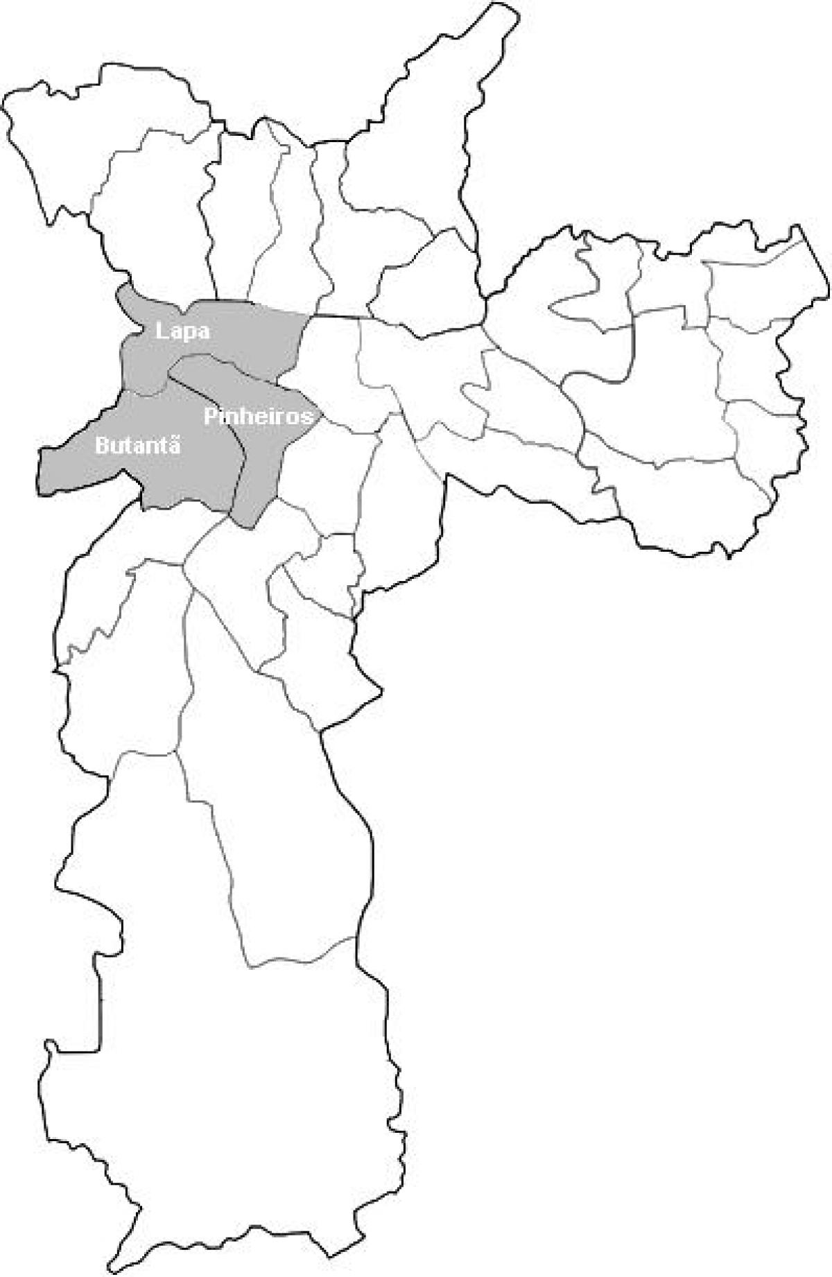 خريطة المنطقة الغربية ساو باولو
