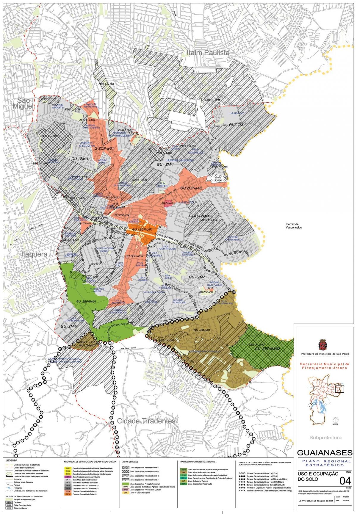 خريطة من ان تأتي ، رغم ذلك ساو باولو - الاحتلال التربة
