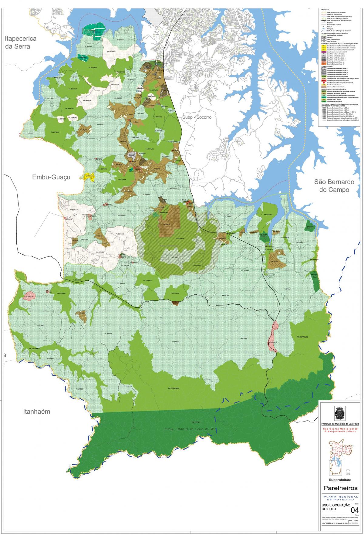 خريطة بارلهيروس ساو باولو - الاحتلال التربة