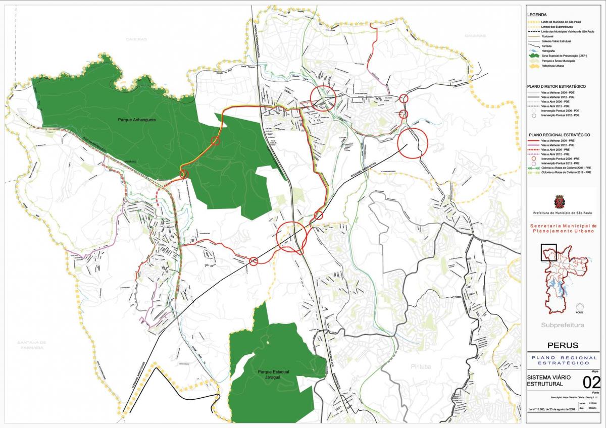خريطة بروس ساو باولو - الطرق