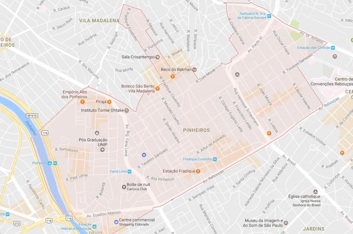 خريطة بينهيروس ساو باولو