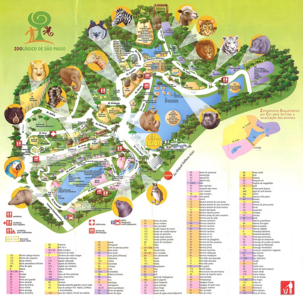خريطة حديقة حيوان ساو باولو
