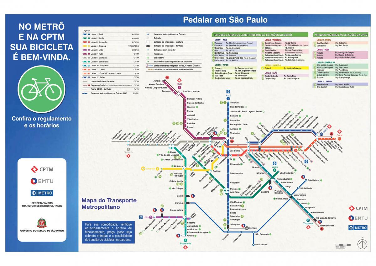 خريطة دليل الدراجات ساو باولو