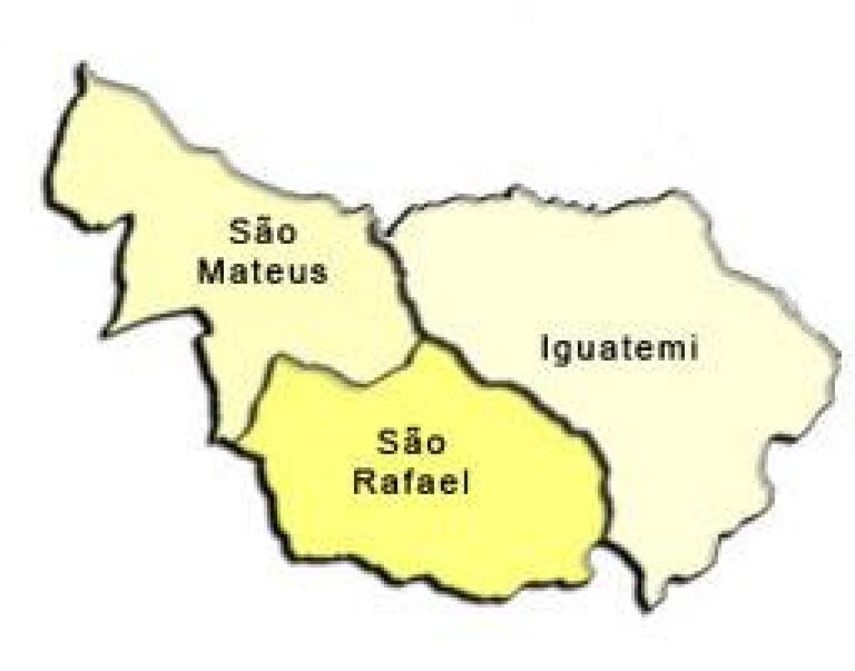 خريطة سان ماتوس الفرعية.