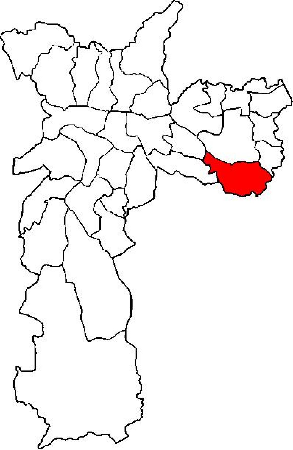 خريطة سان ماتوس الفرعية في محافظة ساو باولو