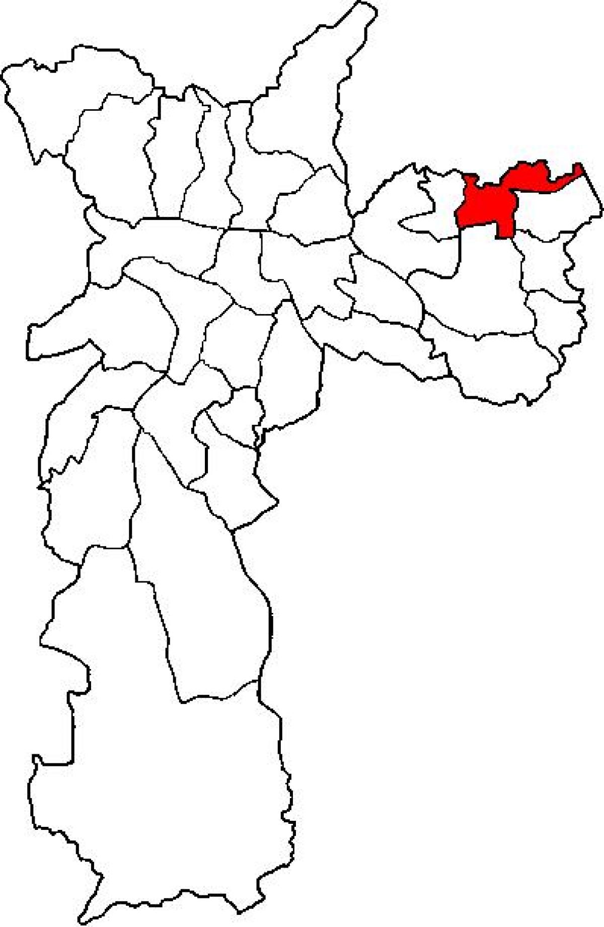 خريطة سان ميغول باوليسته الفرعية في محافظة ساو باولو