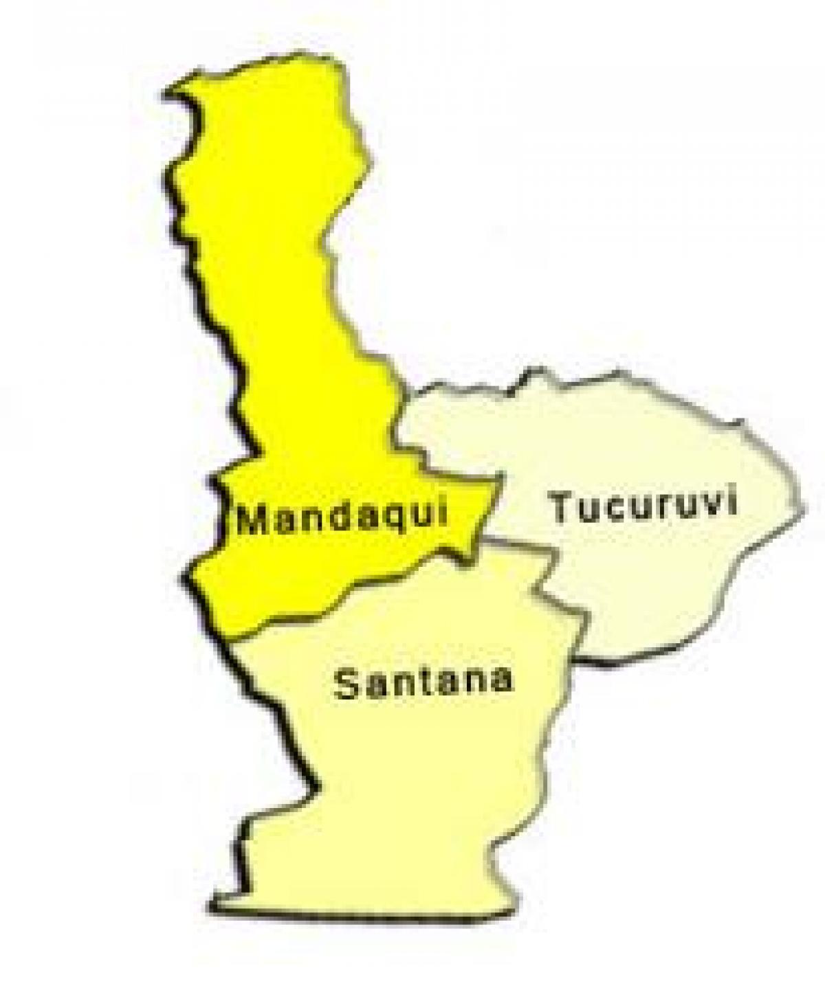 خريطة سانتانا الفرعية.