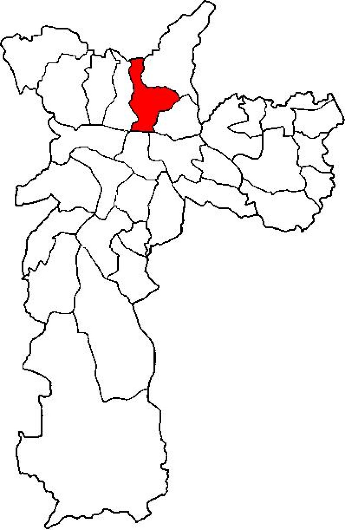 خريطة سانتانا الفرعية في محافظة ساو باولو