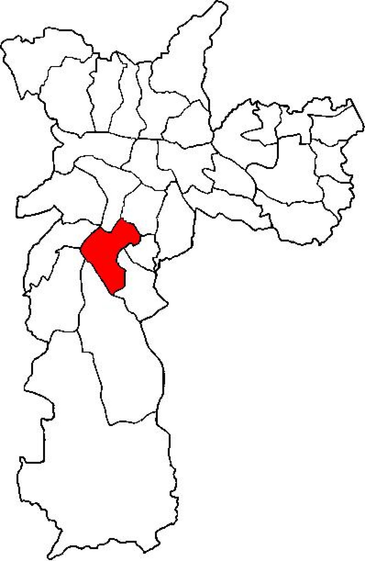 خريطة سانتو امارو الفرعية في محافظة ساو باولو