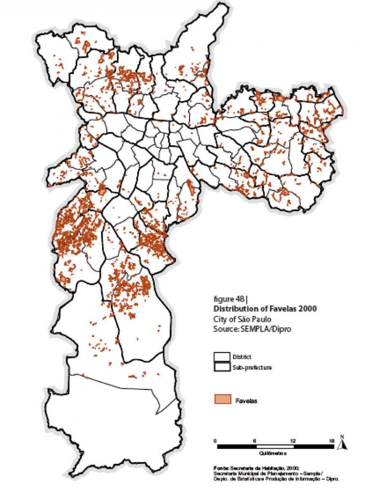 خريطة ساو باولو الأحياء الفقيرة