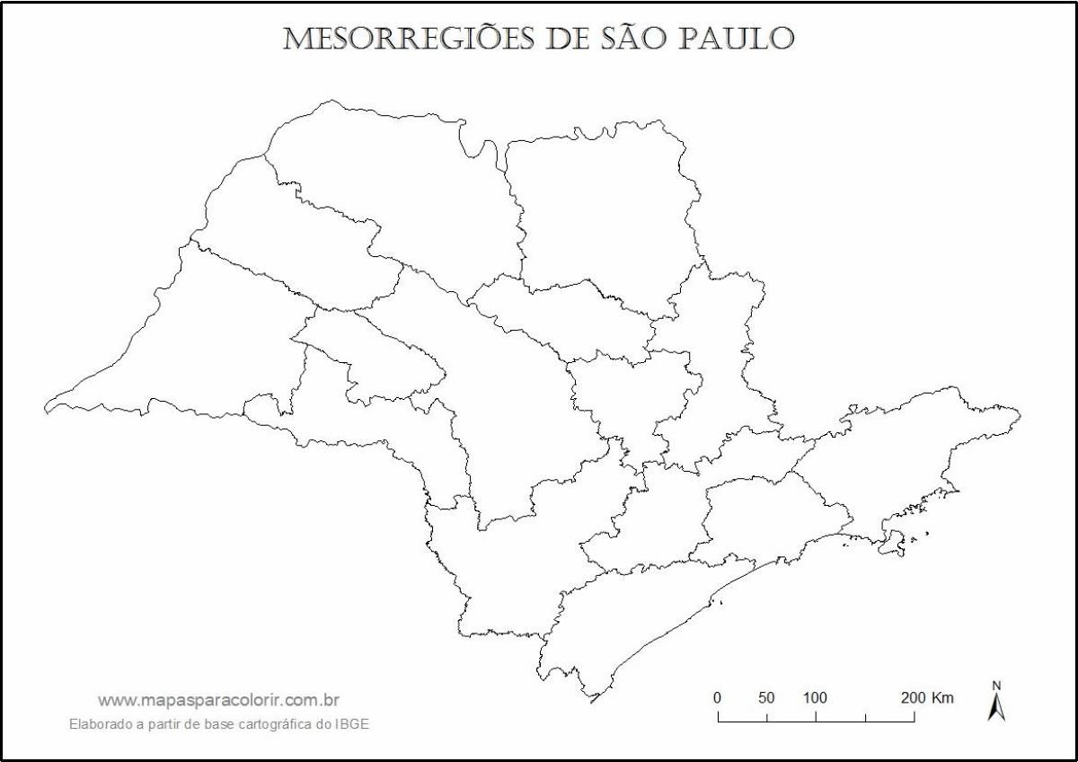 خريطة ساو باولو العذراء - المناطق