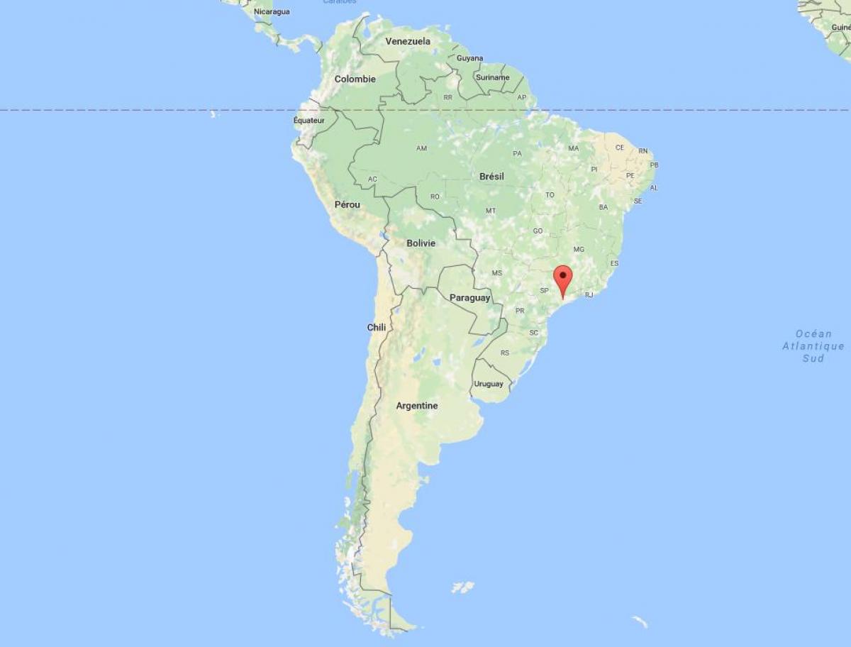 خريطة ساو باولو في أمريكا الجنوبية