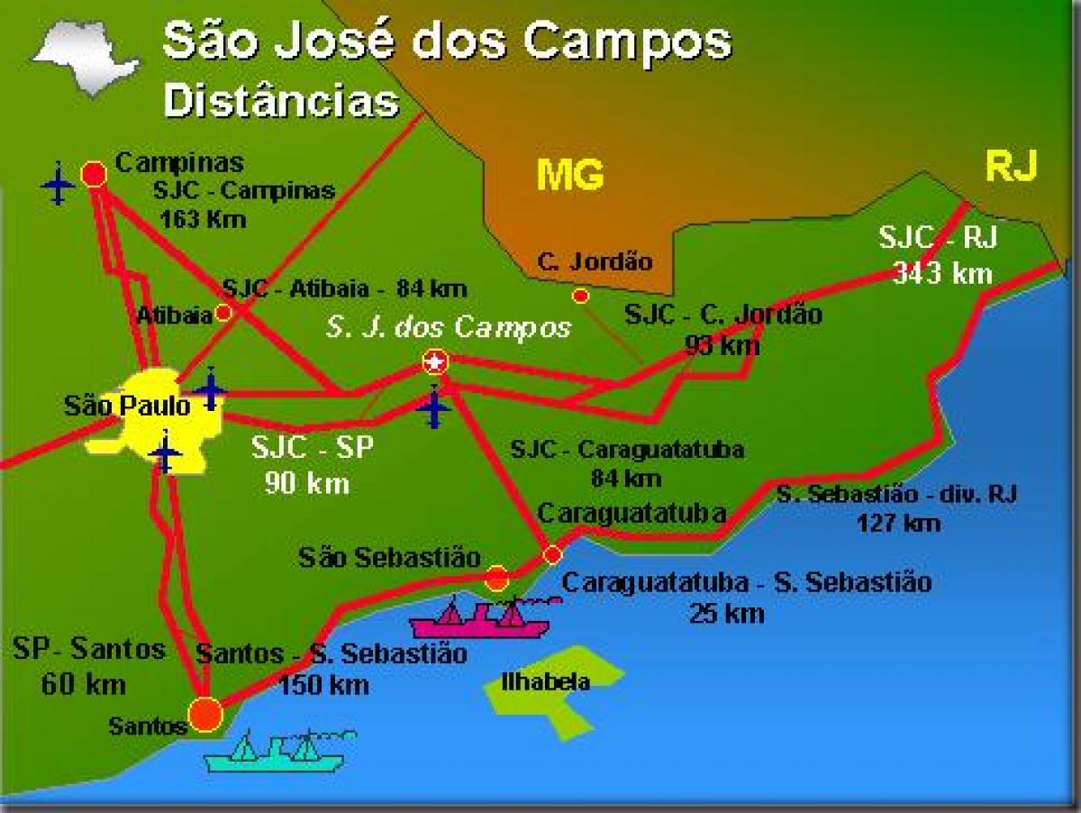 خريطة ساو خوسيه دوس كامبوس المطار