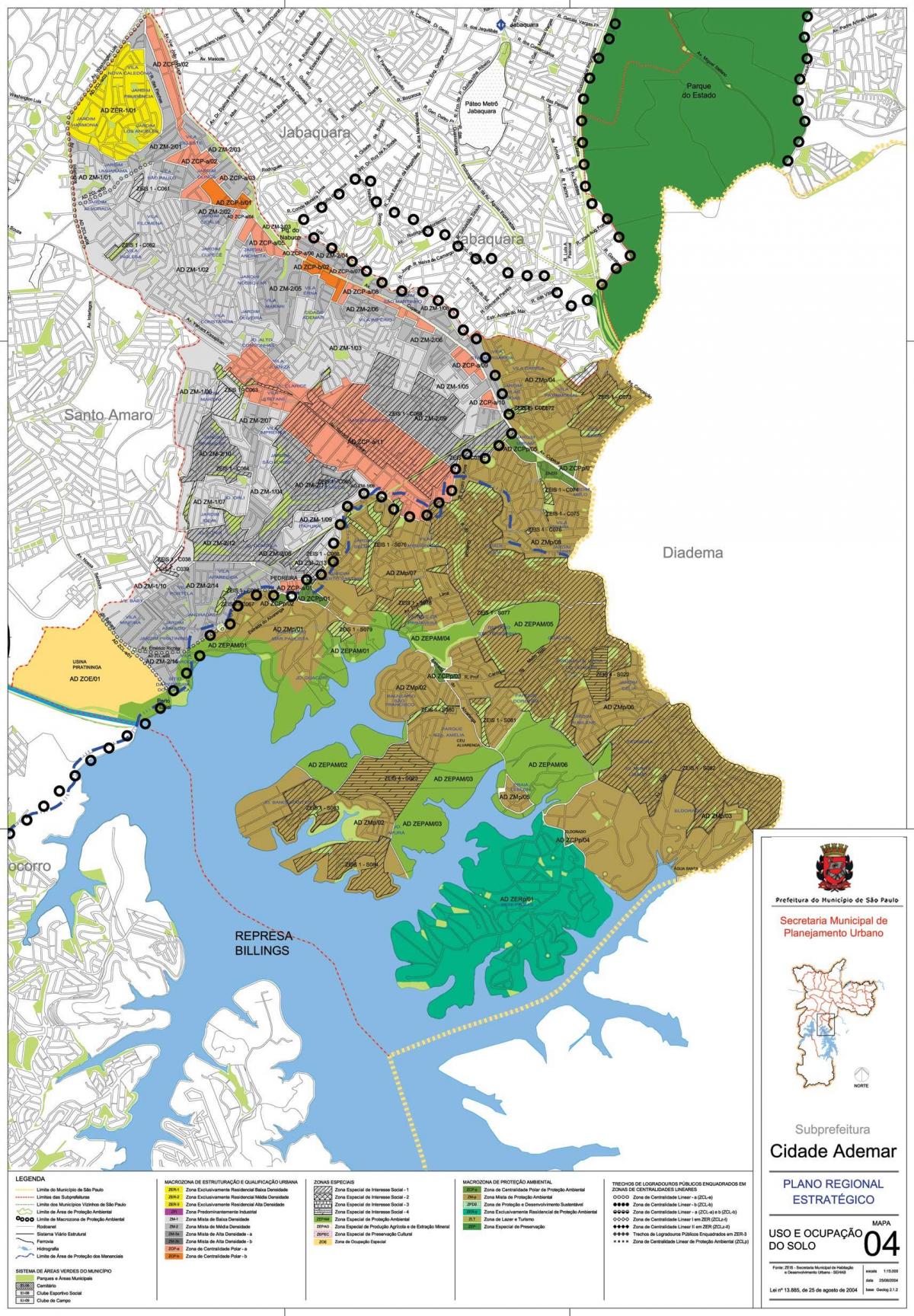 خريطة سيداد ادمار ساو باولو - الاحتلال التربة