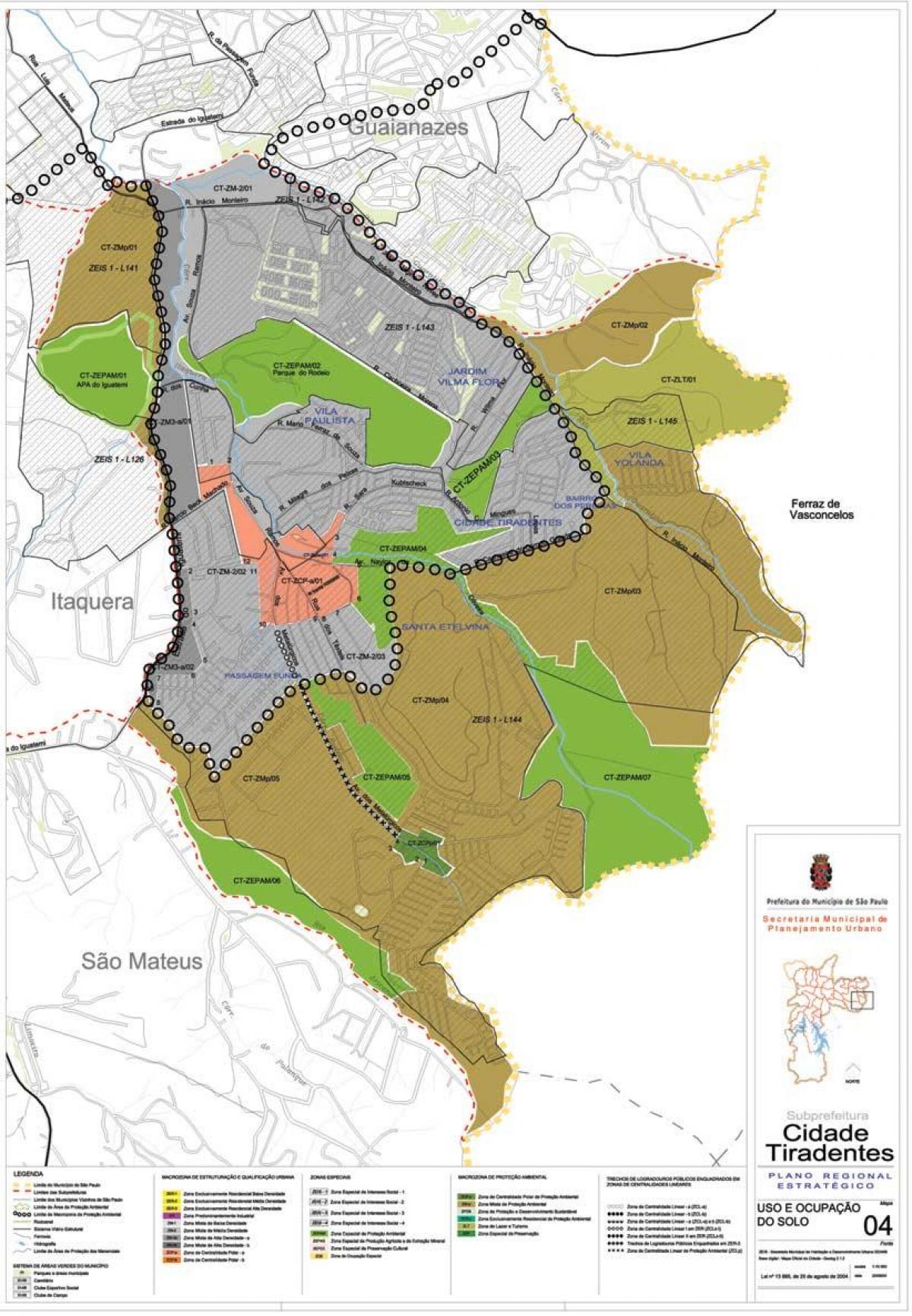 خريطة سيداد تيرادنتس ساو باولو - الاحتلال التربة