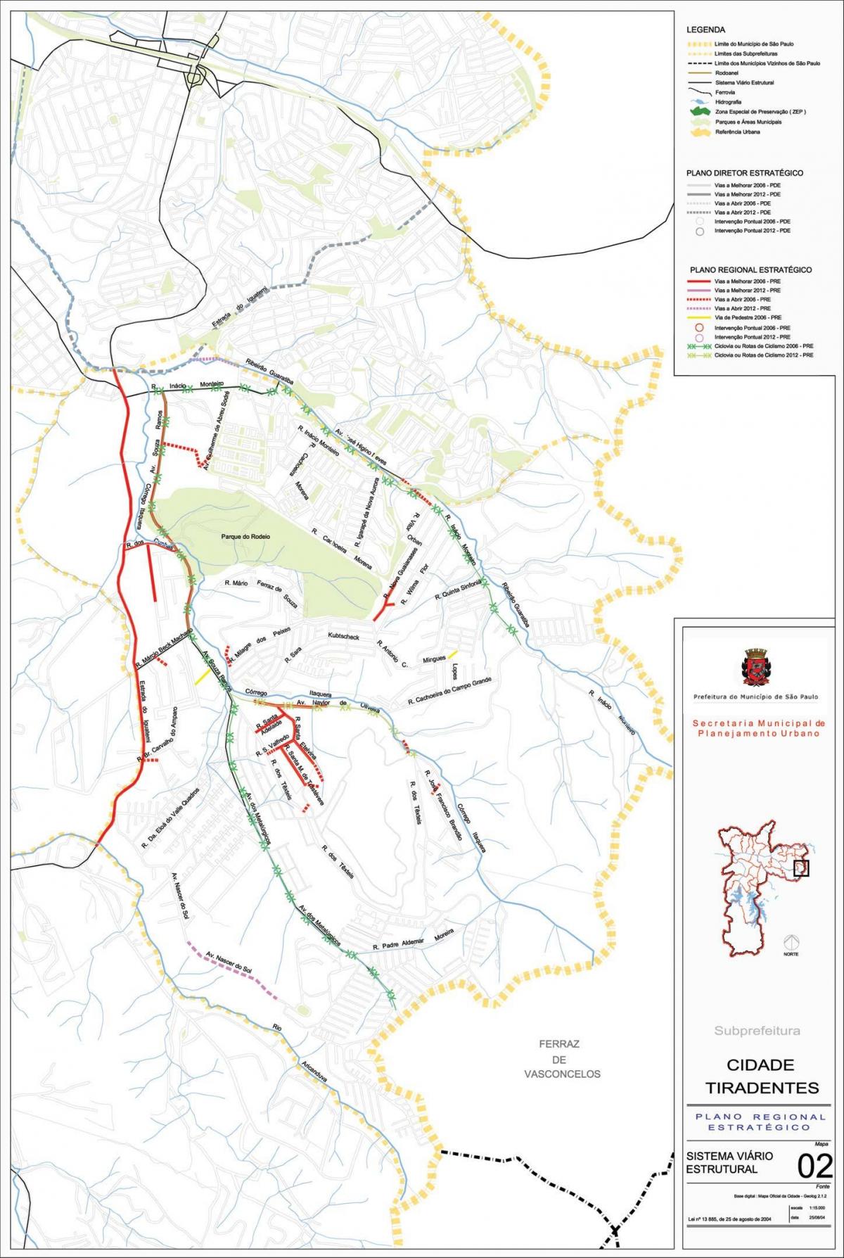 خريطة سيداد تيرادنتس ساو باولو - الطرق