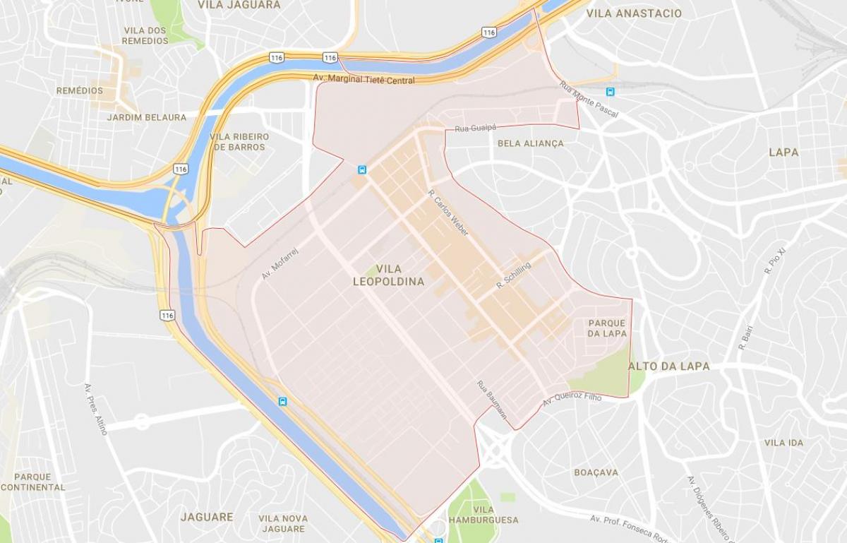 خريطة فيلا Leopoldina ساو باولو