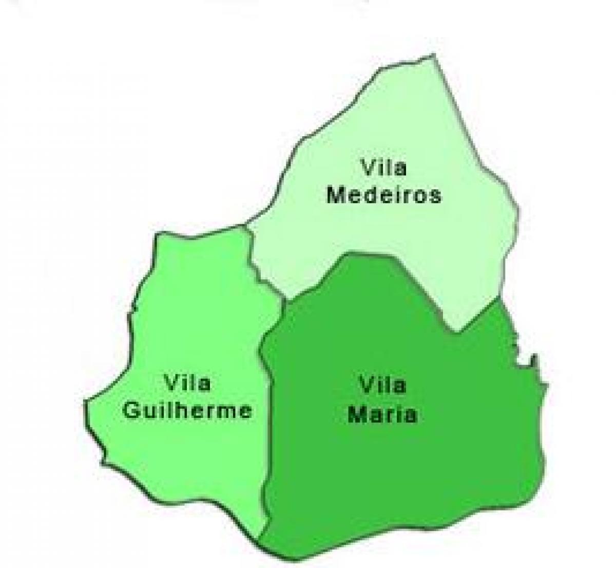 خريطة فيلا ماريا الفرعية.