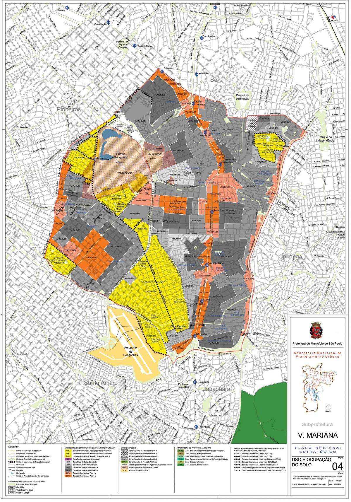 خريطة فيلا ماريانا ساو باولو - الاحتلال التربة