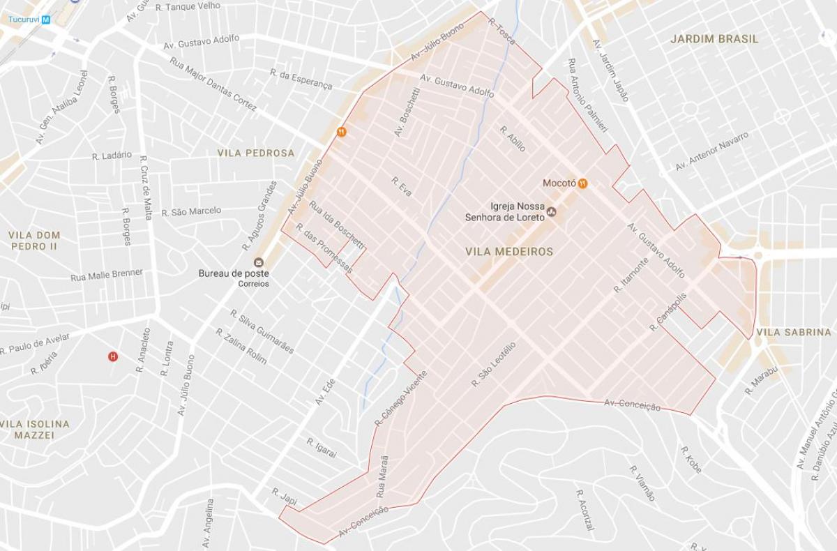 خريطة فيلا ميديروس ساو باولو