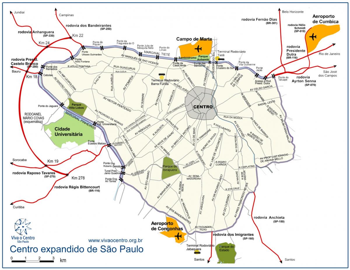 خريطة مركز كبير ساو باولو
