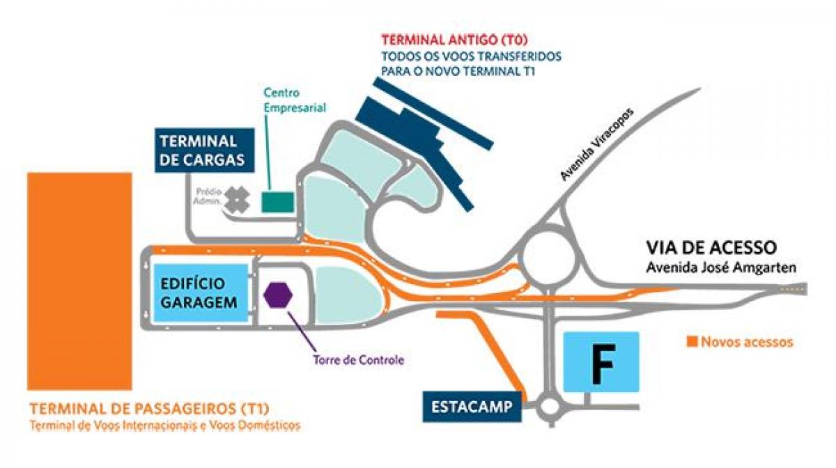 خريطة مطار فيراكوبوس وقوف السيارات