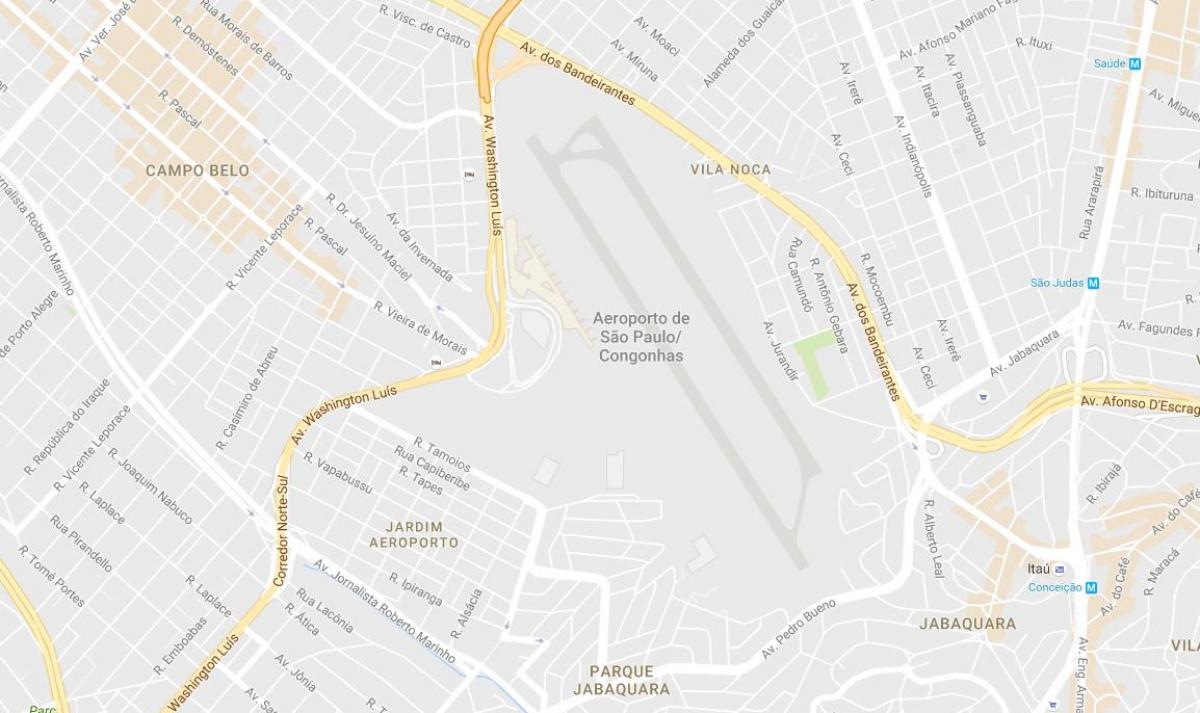 خريطة مطار كونجونهاس الدولي