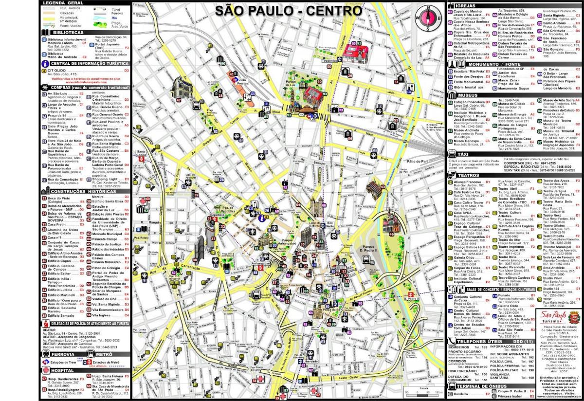 خريطة وسط مدينة ساو باولو