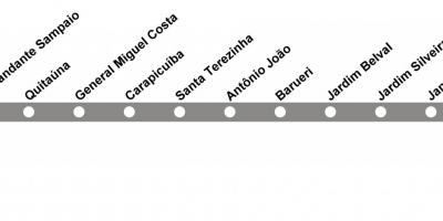 خريطة CPTM ساو باولو خط 10 - الماس