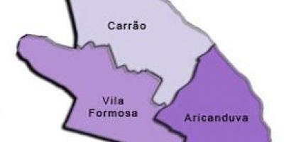 خريطة اريكاندوفه-فيلا فورموزا الفرعية.