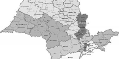 خريطة ساو باولو الأبيض والأسود