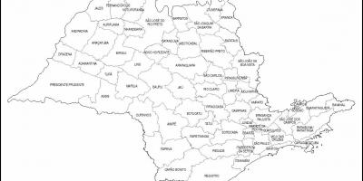 خريطة ساو باولو العذراء - المناطق الصغيرة