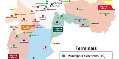 خريطة محطات الحافلات ساو باولو