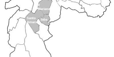 خريطة منطقة Centro-سول ساو باولو