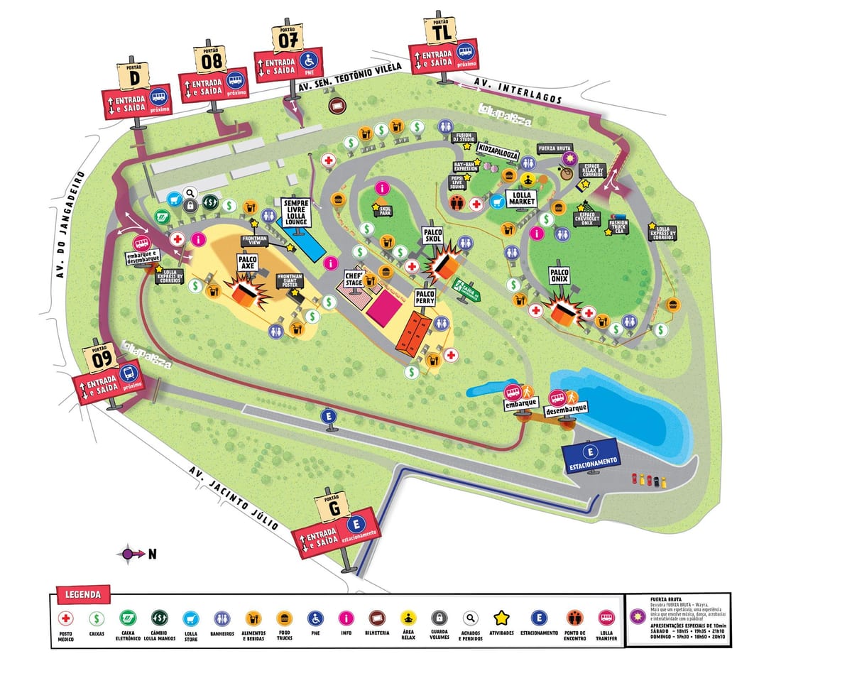 خريطة ساو باولو lollapalooza