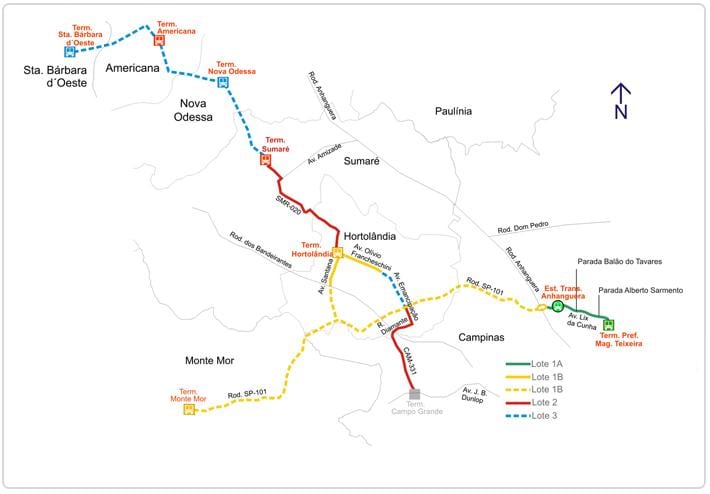 خريطة كوريدور metropolitano Biléo سواريس