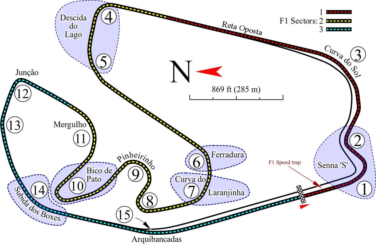 خريطة Autódromo خوسيه كارلوس وتيرة ساو باولو