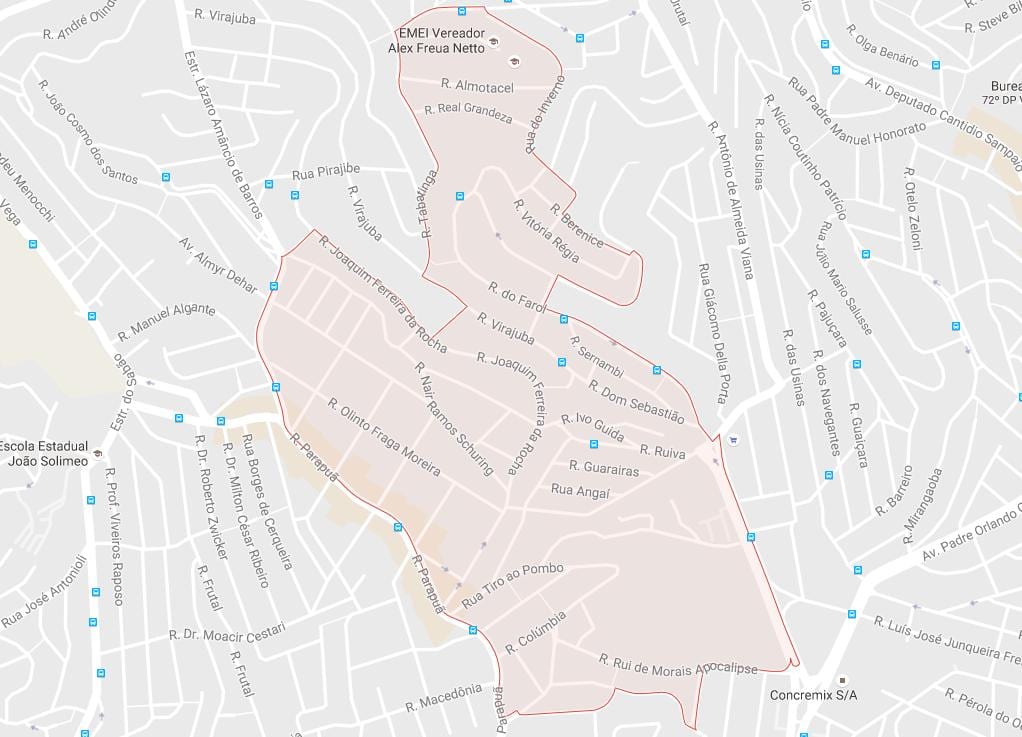 خريطة Brasilândia ساو باولو