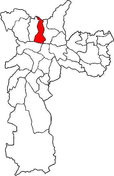 خريطة Casa Verde الفرعية في محافظة ساو باولو